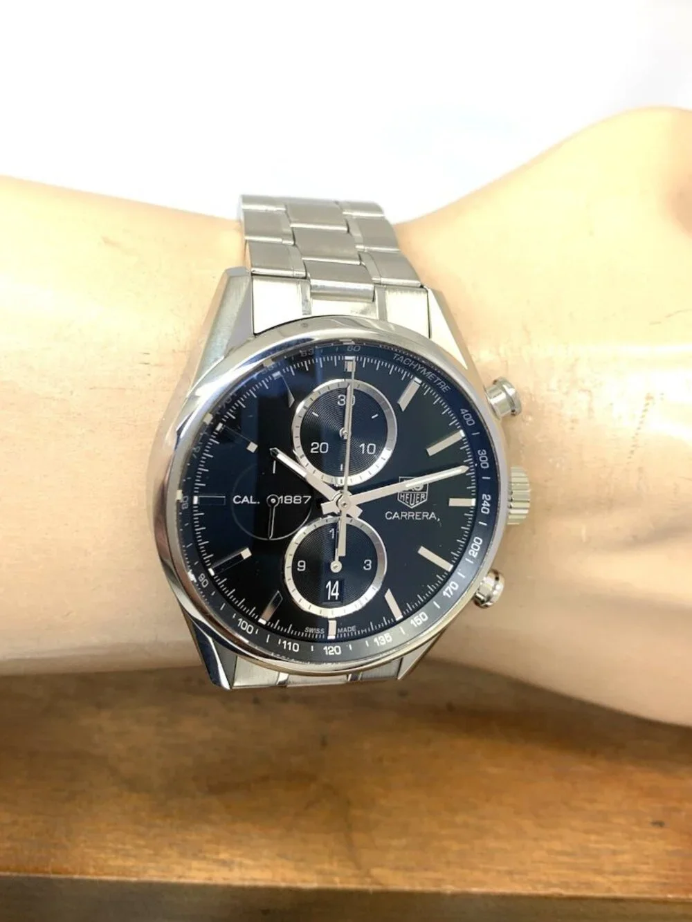 Tag Heuer Carrera Men's Watch CAR2110 Swiss Automatic Black Dial Steel 41mm